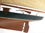 30" Wood Sailboat Wooden Cloth Sail Boat Model Display Yacht Nautical