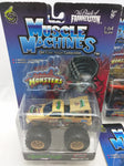 4 1:64 Monsters Muscle Machines Universal Studios Wolfman Mummy Dracula Trucks