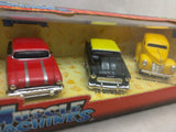 1/64 Grocery Getters Muscle Machines Action 5 Pack 65 CHEVY WAGON 70 VISTA 56 SAFARI 55 NOMAD 40 SEDAN DEL 2003