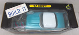 1:24 1957 Chevy Blue MUSCLE MACHINES BUILD IT White '57 NEW 71124 Chevrolet Die Cast Kit
