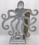 Octopus Aluminum Stand Sculpture Decor Metal Nautical Art