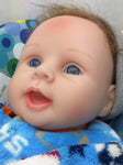 Blue Joovy NPK Doll Car Seat Reborn Baby Soft Silicone Doll Baby Cotton Body LifeLike