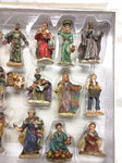 Porcelain Bethlehem Village Nativity Set W 22 Resin Figures 2005 Rare