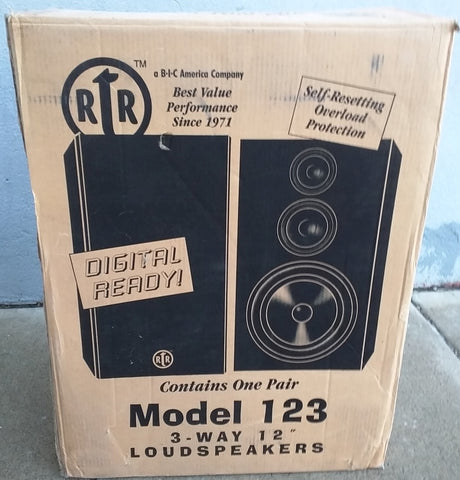 RTR Model 123 3-Way 12" Speakers Pair BIC VGC Loudspeakers Set