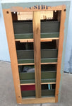 1934 Wood 4 Drawer File Cabinet Removable Side Panels Metal Frame Department of Justice USIBP