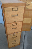 1934 Wood 4 Drawer File Cabinet Removable Side Panels Metal Frame Department of Justice USIBP