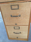 1934 Wood 4 Drawer File Cabinet Removable Side Panels Metal Frame Department of Justice USIBP