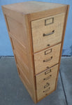 1934 Wood 4 Drawer File Cabinet Removable Side Panels Metal Frame Department of Justice USIBP