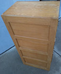 1934 Wood 4 Drawer File Cabinet Removable Side Panels Metal Frame Department of Justice USIBP