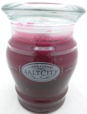 AS-IS Plum Spice Salt City Candle 16 oz Intense Fragrance