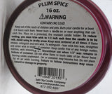 AS-IS Plum Spice Salt City Candle 16 oz Intense Fragrance