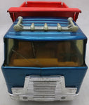 1970s ERTL Dump Truck International Steel TRANSTAR Orange Blue Automatic Vintage