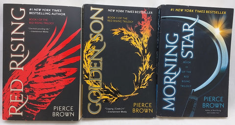 Red Rising Trilogy 1-3 Paperback Series Set Pierce Brown Golden Son Morning Star
