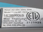 MT 7015 Mini Titanium t-ion Metropolis Technology 7065 Hair Dryer Curling Iron Set Travel Size Case