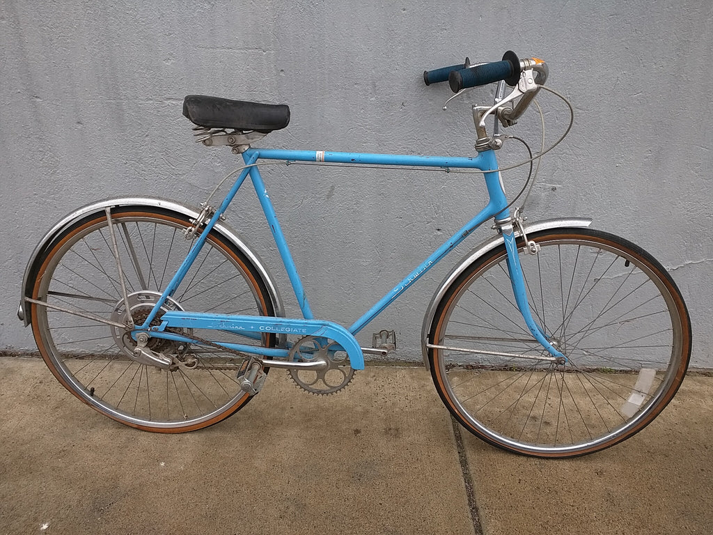 1974 schwinn bicycle 1974 Opaque Blue Schwinn Collegiate Tourist Vintage Cruiser Bike Steel – Pocatello Market
