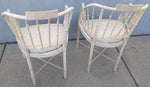 2 Baker Furniture Company English Regency Faux Bamboo Arm Chair