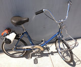 Blue Bumble Bee Friction Drive Folding Bike Bicycle Vintage Moped Motor Engine Pull Start