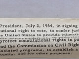 Signing 1964 President Lyndon B Johnson Esterbrook Fountain Pen Civil Rights Act HR 7152