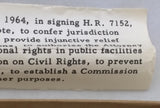 Signing 1964 President Lyndon B Johnson Esterbrook Fountain Pen Civil Rights Act HR 7152