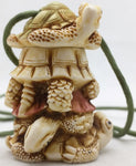HARMONY KINGDOM Courtiers at Rest Screw Top Turtles Pendant 2" Ivory Color