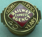 10K Railway Express Agency Gold 3.0 Grams 40 Years Service Award Pin