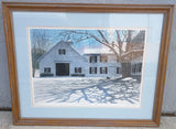 Winter Light Carol Collette Signed Print Numbered 118/450 Limited Etching New England Farm House