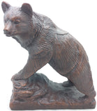 Red Mill Mfg Co Brown Bear Carved Pecan Shell Resin (7.5 In Tall And Long) Sculpture Grizzly