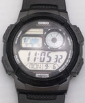 Casio Illuminator Men's Watch AE-1000W Black 5 Alarm Digital Quartz 44mm Sport World Time 3198