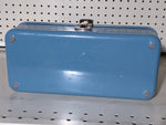 Small Blue Tool Storage Box Vintage Metal Wire Handle Cute