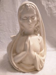 Large Madonna Virgin Mary Nun-praying planter vase white pottery