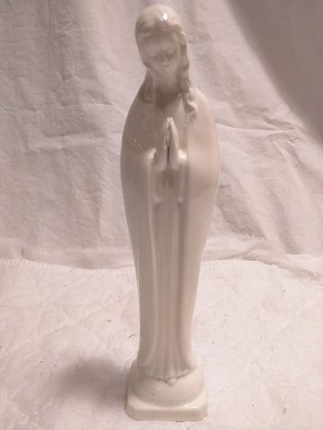 Global humble Virgin Mary figure figurine nun 5.00white small