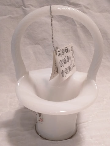 25th anniversary Fenton basket White signed hand painted