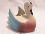 Swan small pottery planter figure duck vintage