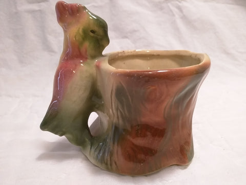 AS IS Small Cockatiel planter pottery Bird