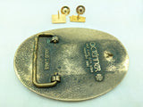 10K ERNST Employee Brass Belt Buckle OC Tanner Pin Home Improvement Hardware Store Rare