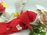 4 Annalee Duck Rain Boots Mouse Flower Chef Harvest Santa Holly Felt Doll