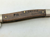 P13 3 Blade Chicago Cutlery Folding Pocket Knife Wood Handle USA