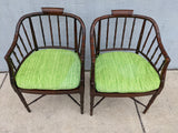 2 Chair Century Chair Company English Regency Faux Bamboo Arm Furniture Mid