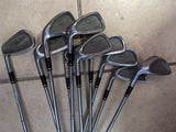Left Hand 10 King Cobra Oversize 3 to 9 + PW SW Driving Iron Golf Clubs Set Steel Firm Stiff Shaft LH Handed Lefty