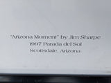 Signed Numbered Jim Sharpe Rodeo Poster Print Arizona Moment 24X33 Framed Cowboy Art 1997