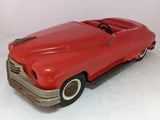 12" Packard Convertible Conway Skokie Red Wind Up Battery Lights Toy Car Vintage