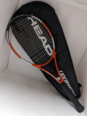 4 1/4 Needs Restrung Liquid Metal Radical Head Tennis Racquet Racket Bag Orange Silver
