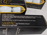 12 Golden Ram Laser No-Cut 1 2 3 4 Golf Balls 3 Sleeve White New NOS Vintage