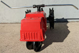 Red Fire Engine Melnor Tractor Sprinkler Lawn Rescue Metal Body Truck Traveling