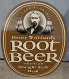 Root Beer Henry Weinhard Sign Tin Modern 33X26 metal repo Draught Style Head Rootbeer