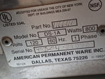 DS-1A Wyott Hot Dog Steamer Bun Warmer APW Machine Commercial Lighted Sign Concession Hotdog