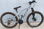 26 Scout Huffy Mountain Bike Disc Brakes Bicycle Grey Small Young Adult Short MTB