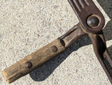 HKWC4 Hay Bale Saw Knife Harvest Tool Wood Metal Vintage Original Farmhouse Decor Farm Grim Reaper Halloween