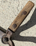 HKWC4 Hay Bale Saw Knife Harvest Tool Wood Metal Vintage Original Farmhouse Decor Farm Grim Reaper Halloween