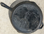 14 Lewis and Clark Camp Chef Cast Iron Steel Skillet